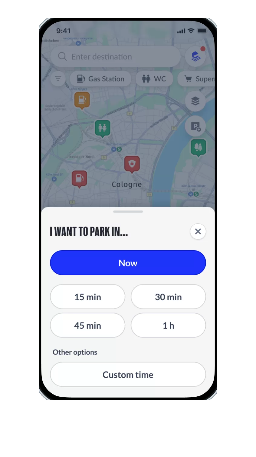 Spontane Parkplatzsuche